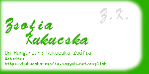 zsofia kukucska business card