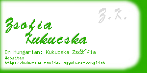 zsofia kukucska business card